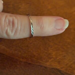 Pretty Bird white gold stacking band